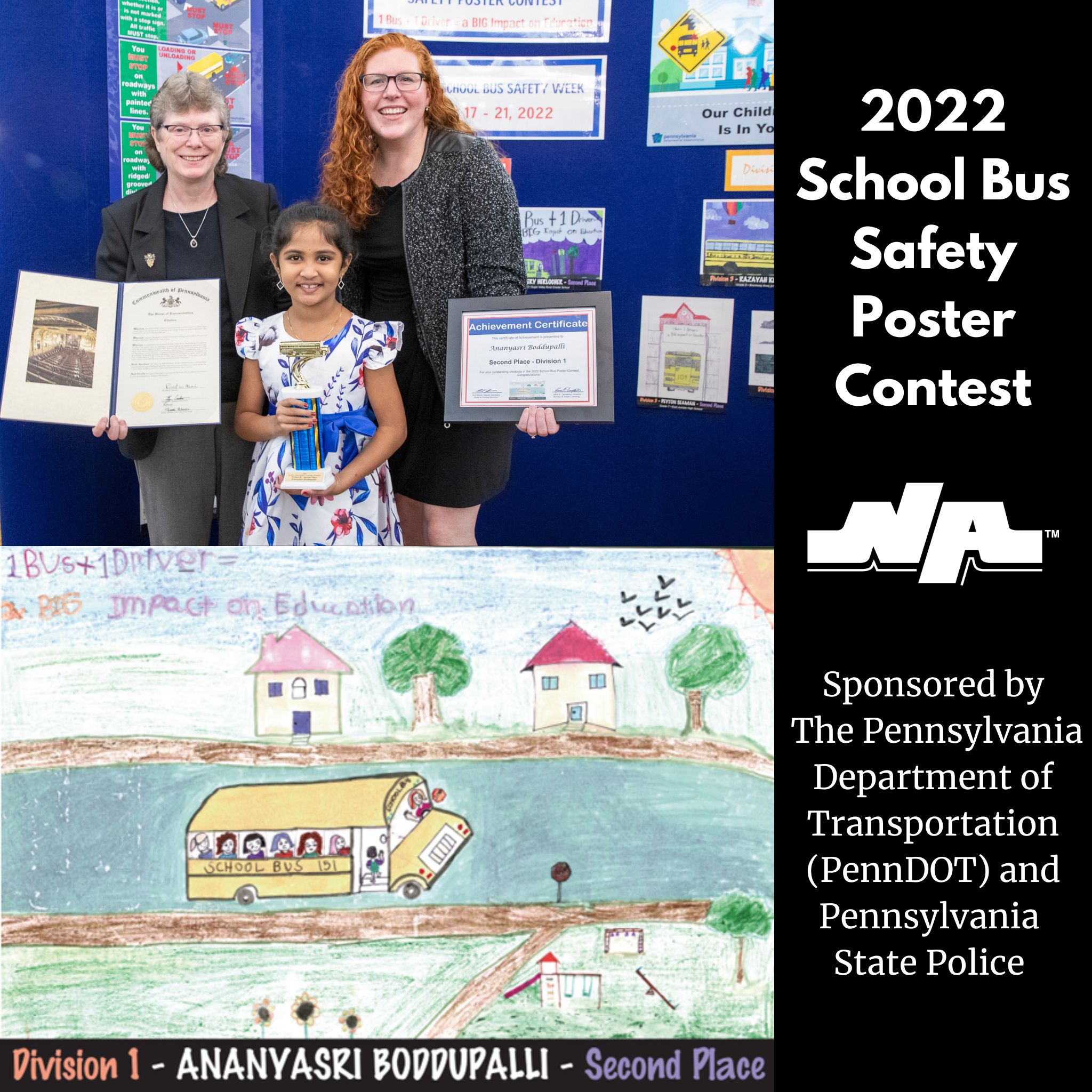 2022 school bus safety poster contest winner