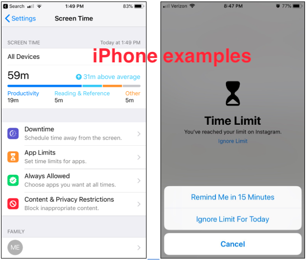 iPhone Screen Time