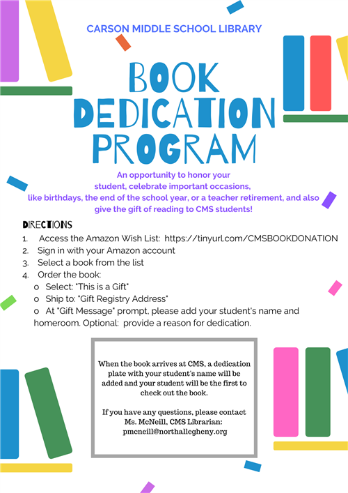 CMS Book Dedication Program