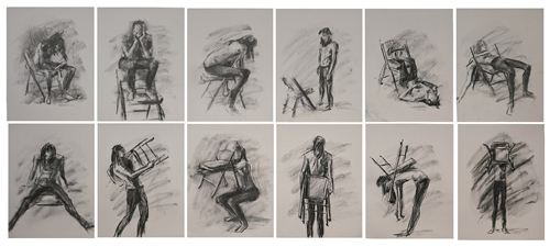 "Be A Chair" sketches by Iris Huang, 2024